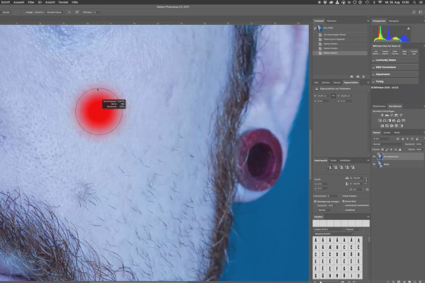 Beliebte Filmplakate und Cinemaeffekte im Stil von Game of Thrones: 3 Bearbeitung in Photoshop – Grundretusche mit dem Reparaturpinsel