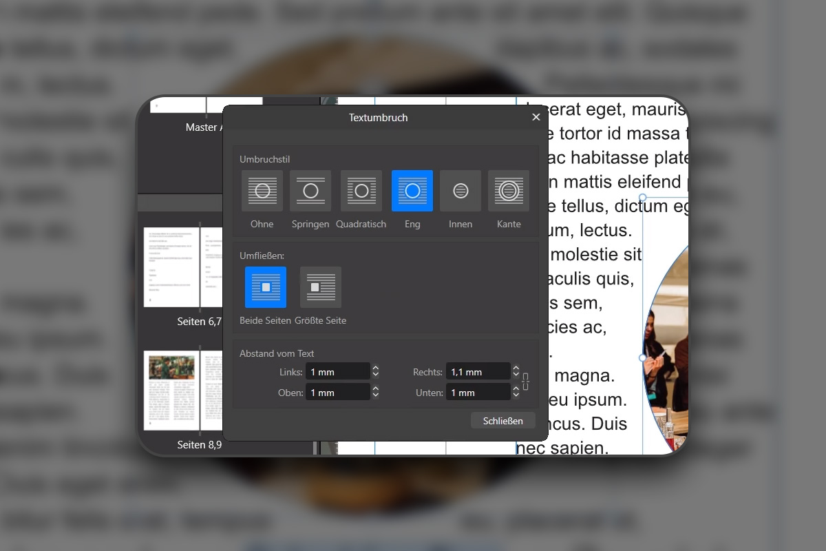 Affinity Layout: 11 – Textumfluss um Bilder