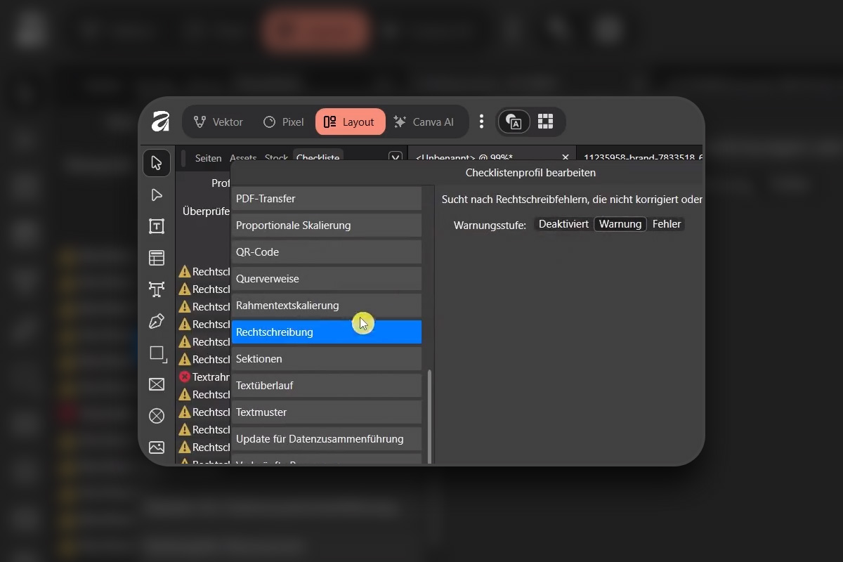 Affinity Layout: 17 – Preflight-Check: Fehler vor dem Druck finden