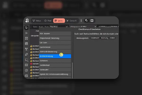Affinity Layout: 17 – Preflight-Check: Fehler vor dem Druck finden