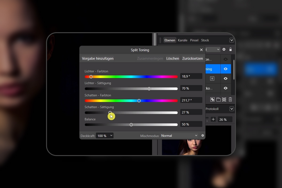 Affinity Pixel: 13 – Filmischen Look mit Split Toning erzeugen