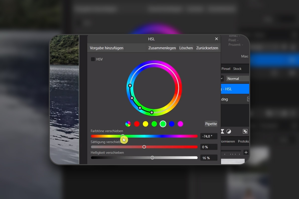 Affinity Pixel: 12 – HSL gezielt einsetzen