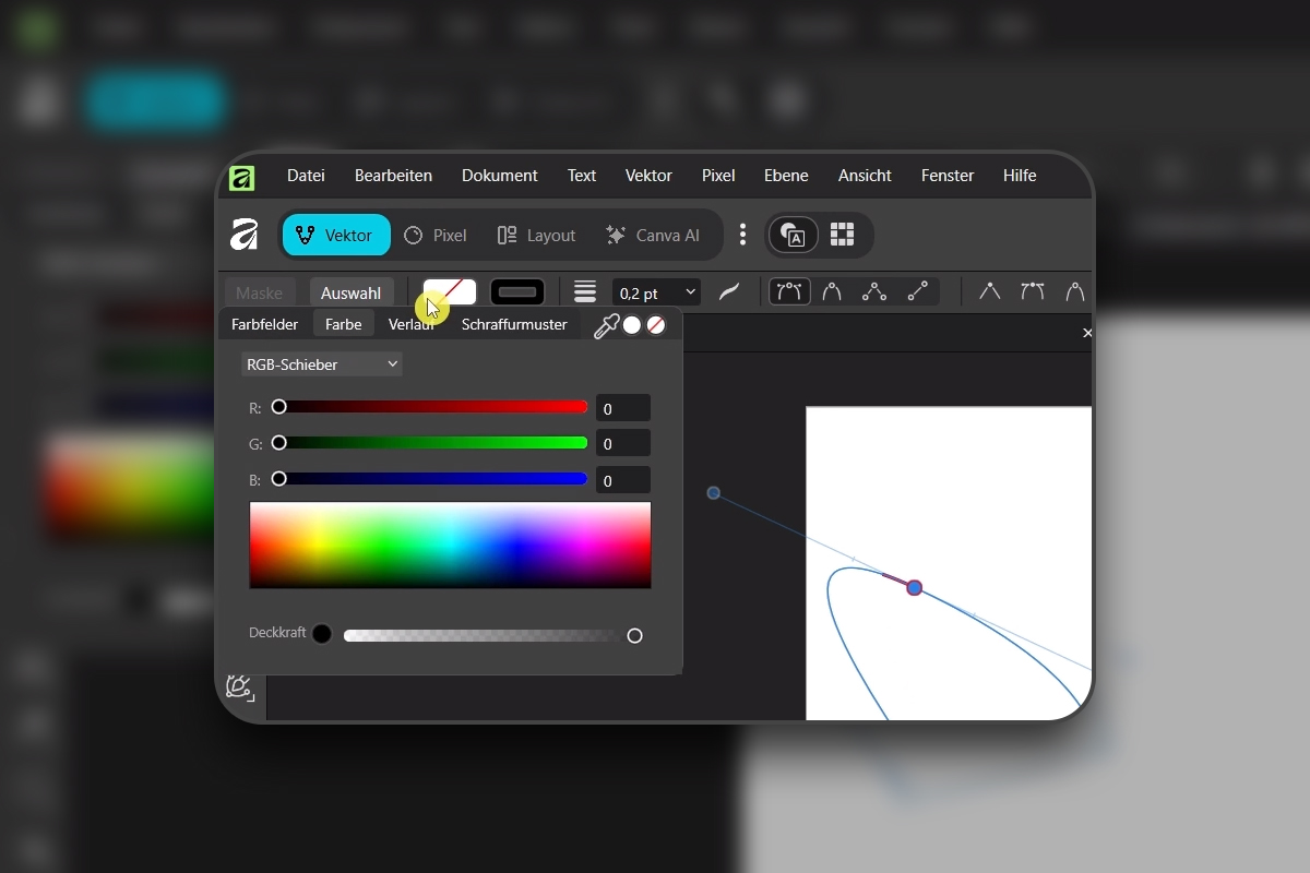Affinity Vektor: 1.3 Die 3 Studios & effizienter Workflow