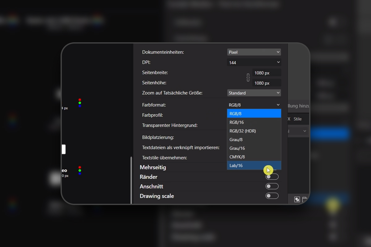 Affinity Vektor: 1.2 Dokument anlegen: Artboards, Raster, RGB vs. CMYK