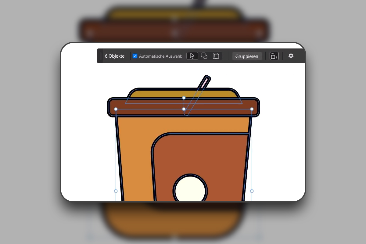 Affinity Vektor: 2.7 Beispiel 4 – Finales Icon für unseren Coffeeshop (Speedrun)