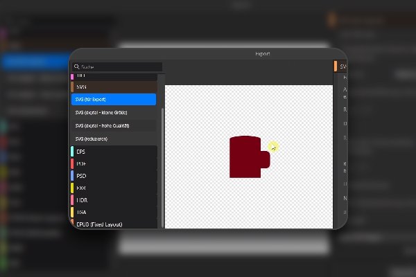 Affinity Vektor: 5.1 Export für Social Media, SVG & Druck-PDF