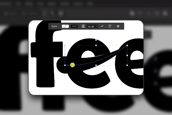 Affinity Vektor: 4.3 Custom Lettering „Coffee“ mit dem Breiten-Werkzeug