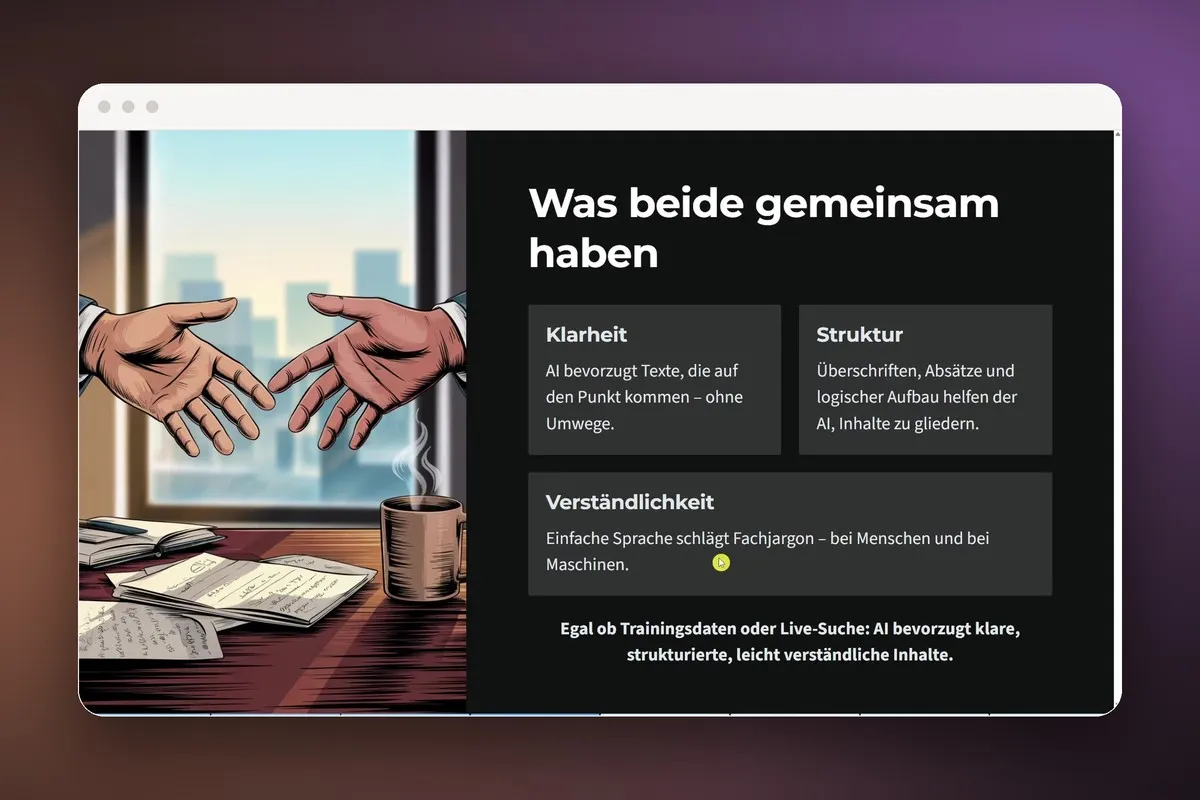 GEO: 1.2 Wie KI-Systeme Inhalte überhaupt verwenden