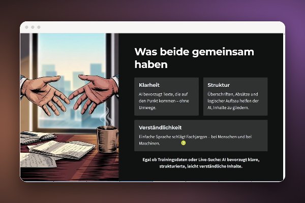 GEO: 1.2 Wie KI-Systeme Inhalte überhaupt verwenden