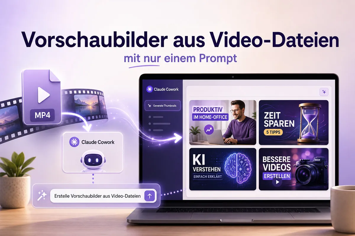 Claude Cowork: 06 - Vorschaubilder aus Video-Dateien mit nur einem Prompt erstellen