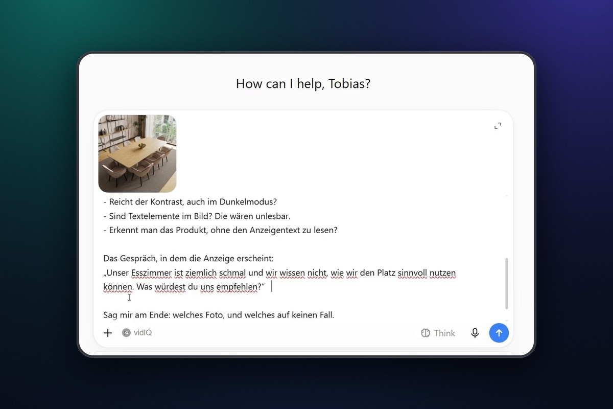 ChatGPT Ads: 3.3 Bild wählen und Landingpage für ChatGPT freigeben
