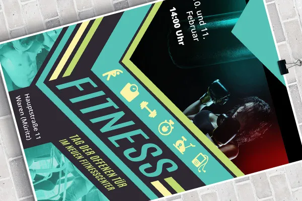 Flyer templates for gyms and fitness events - Version 3