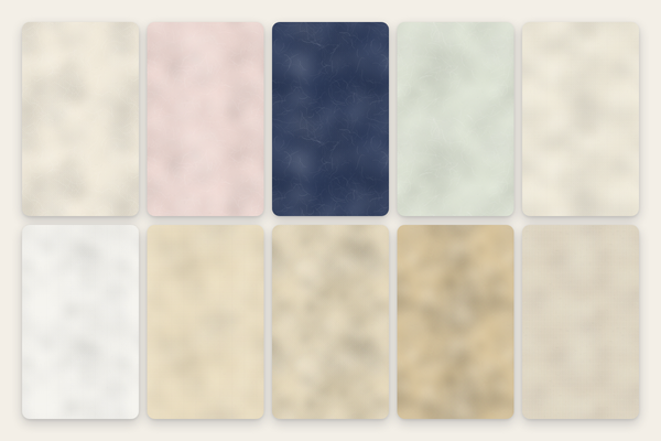 Japan, carton, parchment paper & linen: 10 endless patterns as SVG, 4K PNG, and CSS
