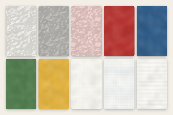 Wrinkle, paper, and note paper: 10 endless patterns in SVG, 4K-PNG, and CSS
