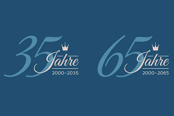 Design de números para jubileus e aniversários - Versão 4