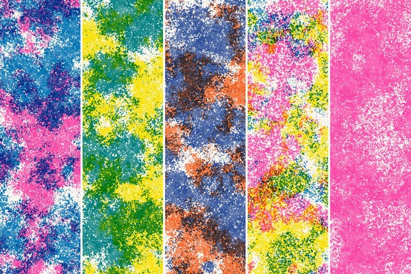 Risograph-Texturen: Farbige Riso-Drucke