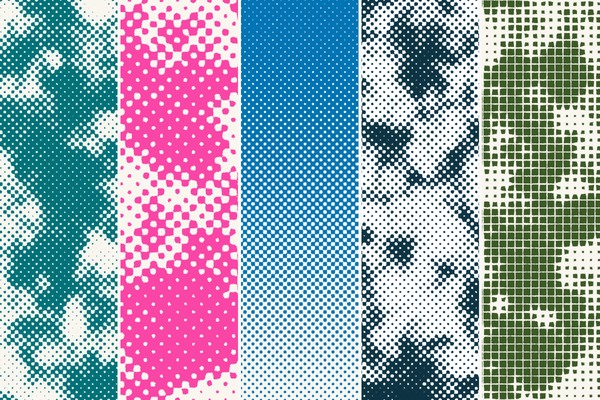 Halftone-Texturen: Wolken- & Verlaufsraster