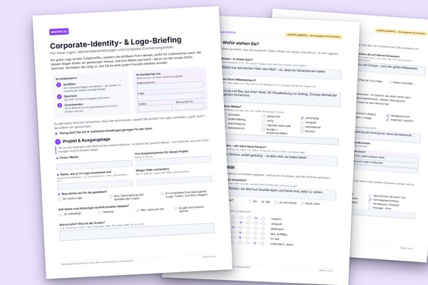 Corporate-Identity- & Logo-Briefing (ausfüllbares PDF)