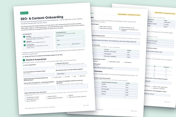 SEO- & Content-Onboarding (ausfüllbares PDF)