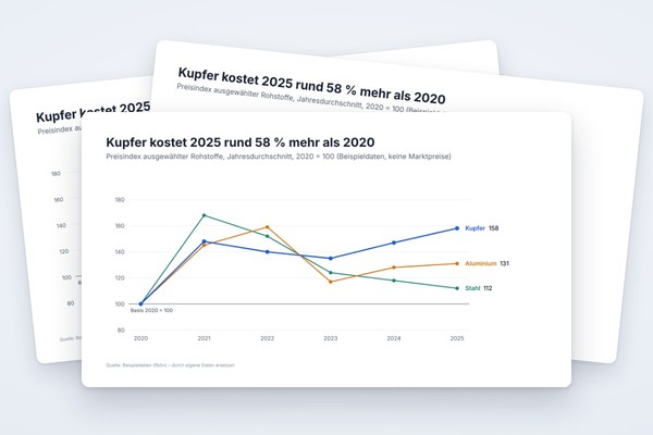 Infografik-Vorlage: Indexierter Verlauf (Basis 100)