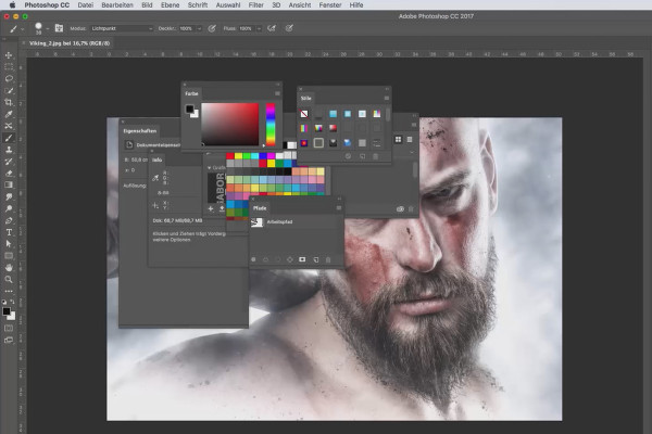 Photoshop para principiantes e intermedios - 1.4 Paneles de control