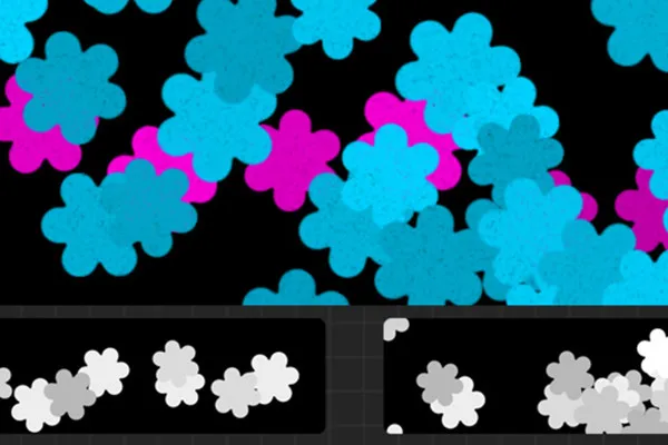 Confetti brushes voor Procreate: bloemvormen