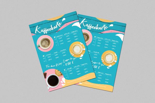 Creare menu del caffè: modello "Estate del caffè