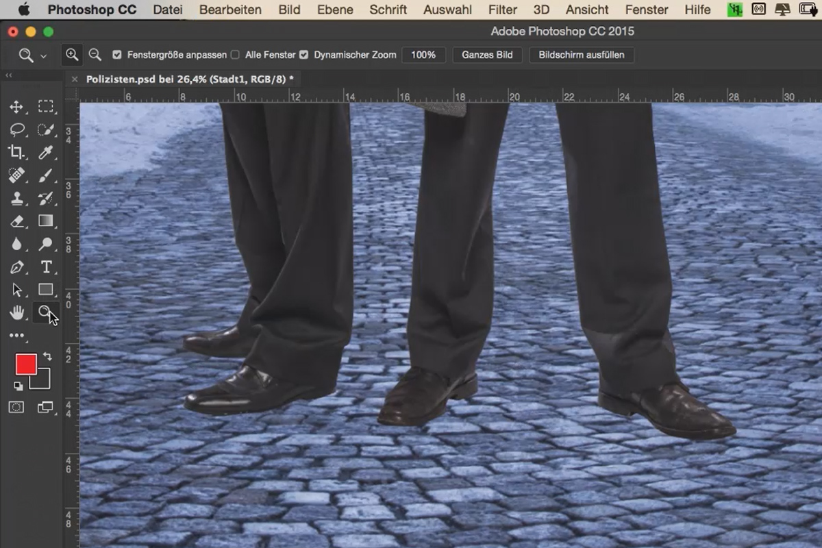 Rikosilme – Työnkulku Photoshopissa – 04 Tausta