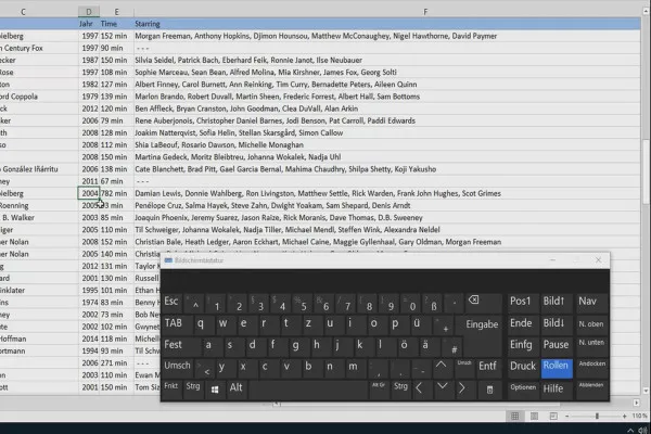 Excel-Kurs für Controlling und Vertrieb: Sortimentsliste, Einheiten, Währung & Co – 2.3 Tastaturmodus „Rollen“