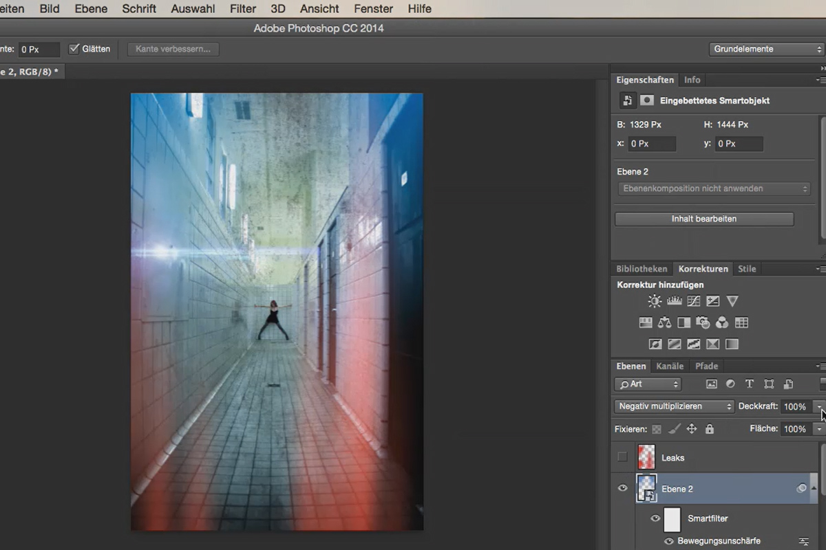 Utseende og stiler med Photoshop - Lyslekkasjer
