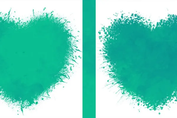 Heart-shaped watercolor frame for enchanting motifs