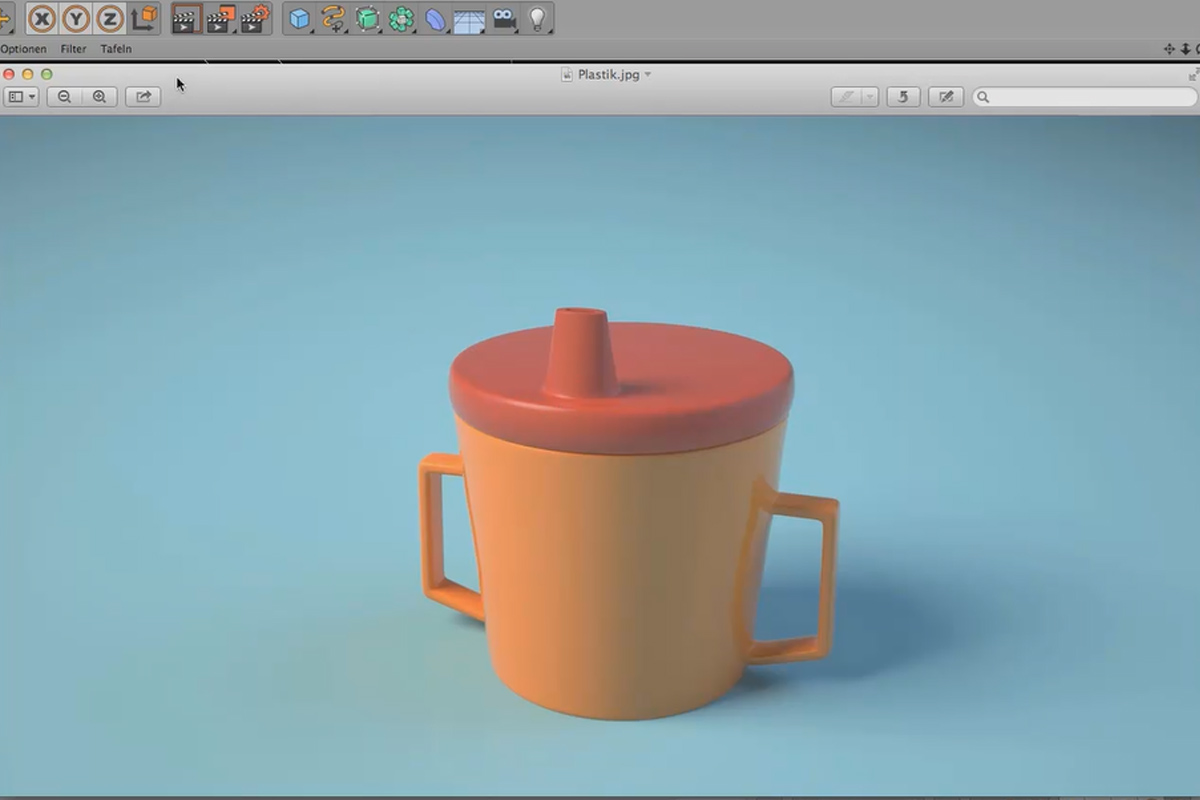 Shader og teksturer - Materialeoprettelse i CINEMA 4D: Plastik