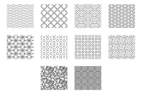 Geometrische Muster für Photoshop und Affinity Photo: Wellen und Kreise