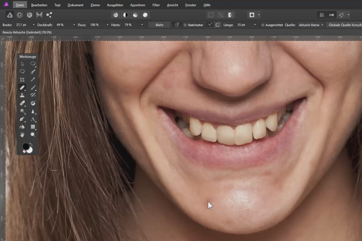 Güzellik düzenlemesi Affinity Photo'da: 04 | Cilt düzenlemesi renkleri