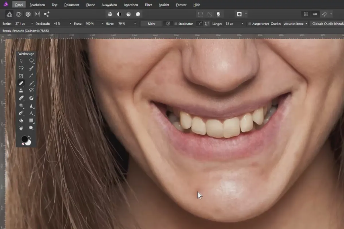 Beauty-Retusche in Affinity Photo: 04 | Hautretusche Farben