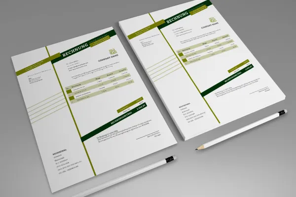 Invoice templates for business, trade and services - Template 03