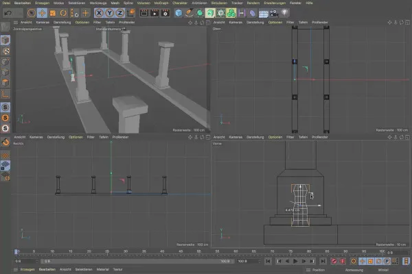 Cinema 4D-Tutorial "Underground": 1.6 Extrudieren