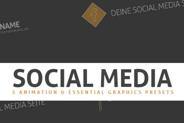 After Effects-Templates: Text-Animationen – 4 Social-Media-Hinweise