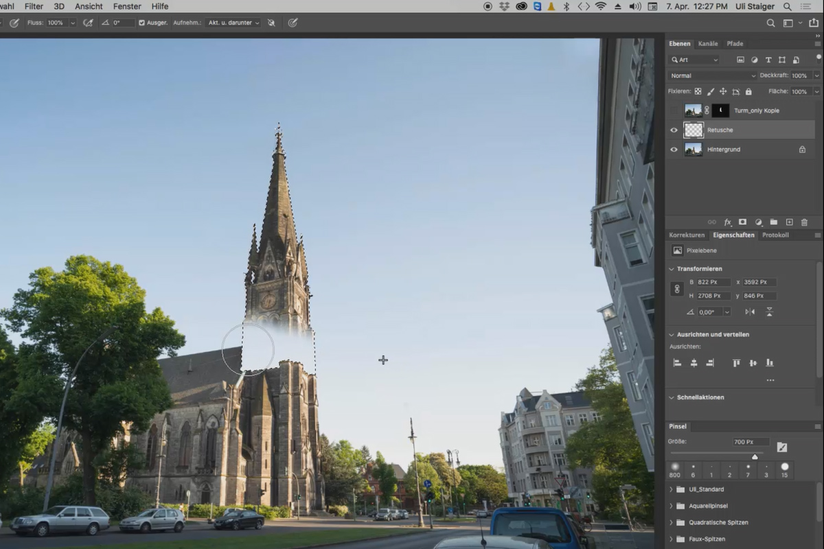 Tutorial de Photoshop 3D "Despegue": 04 | Retoque del cielo