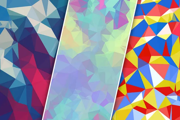 Polygonal textures and backgrounds - Version 3: colorful