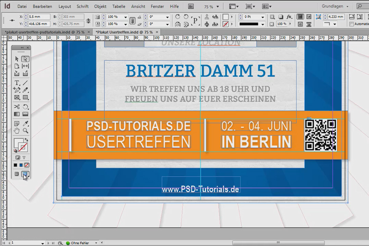 Design plakat i Adobe InDesign - Del 4: Lage QR-kode og teksturer