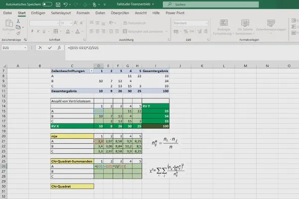 Datenanalyse mit Excel für Business und Vertrieb: 2.2 Zusammenhangsmaßanalyse