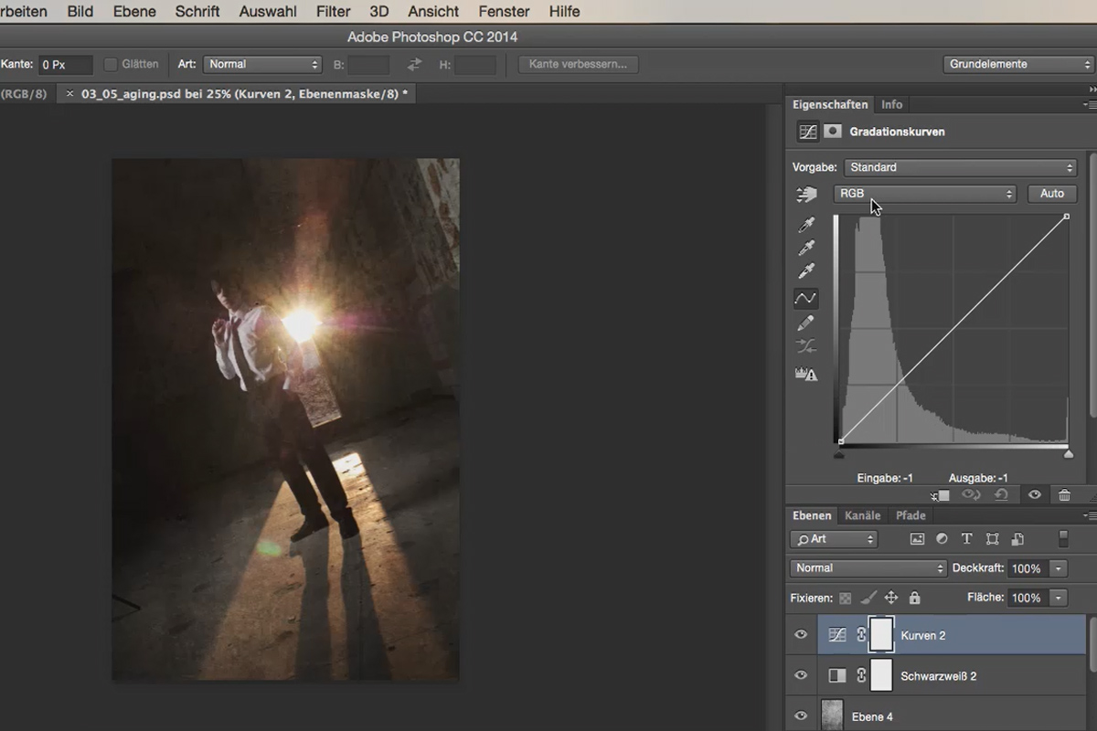 Utseende og stiler med Photoshop - Aldring: Et bilde eldes.