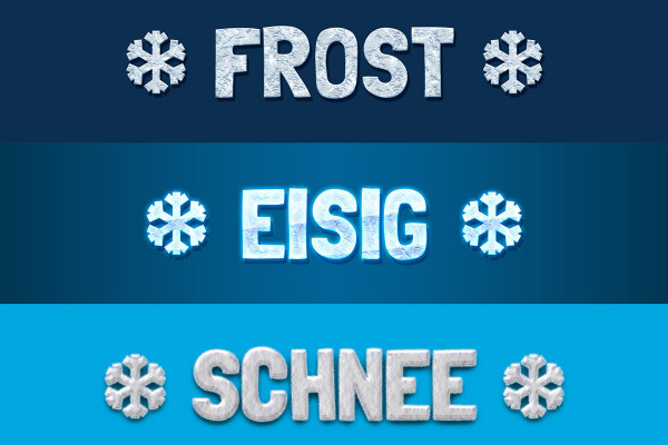 Photoshop-Stile für Weihnachten und Winter: 03 | Coole Eis- und Schnee-Styles