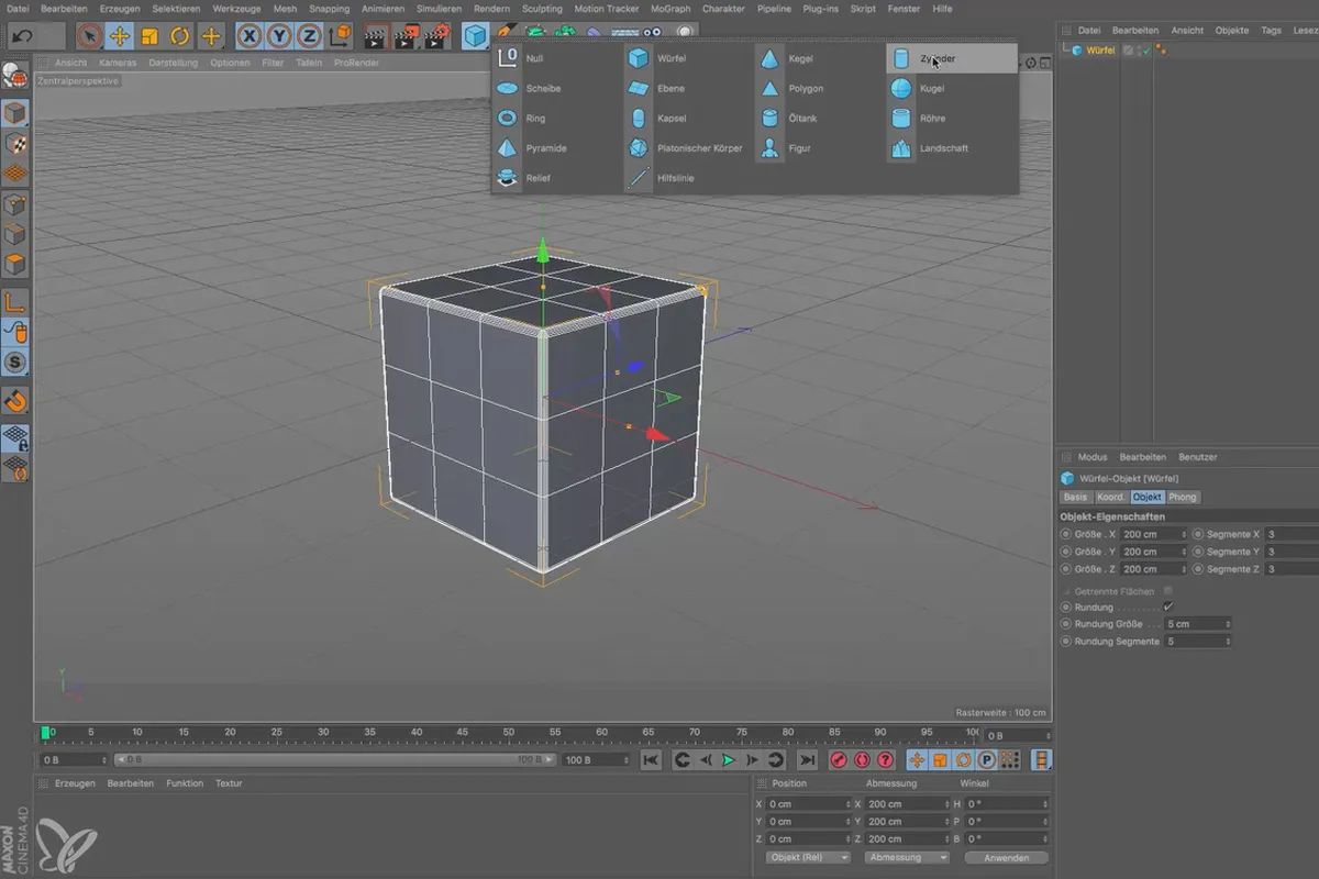 시네마 4D 입문자를 위한 - 3D 실습: 1.4 기본 객체