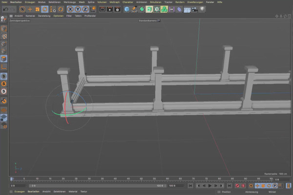 Cinema 4D-guide "Underground": 1,7 Metallbase