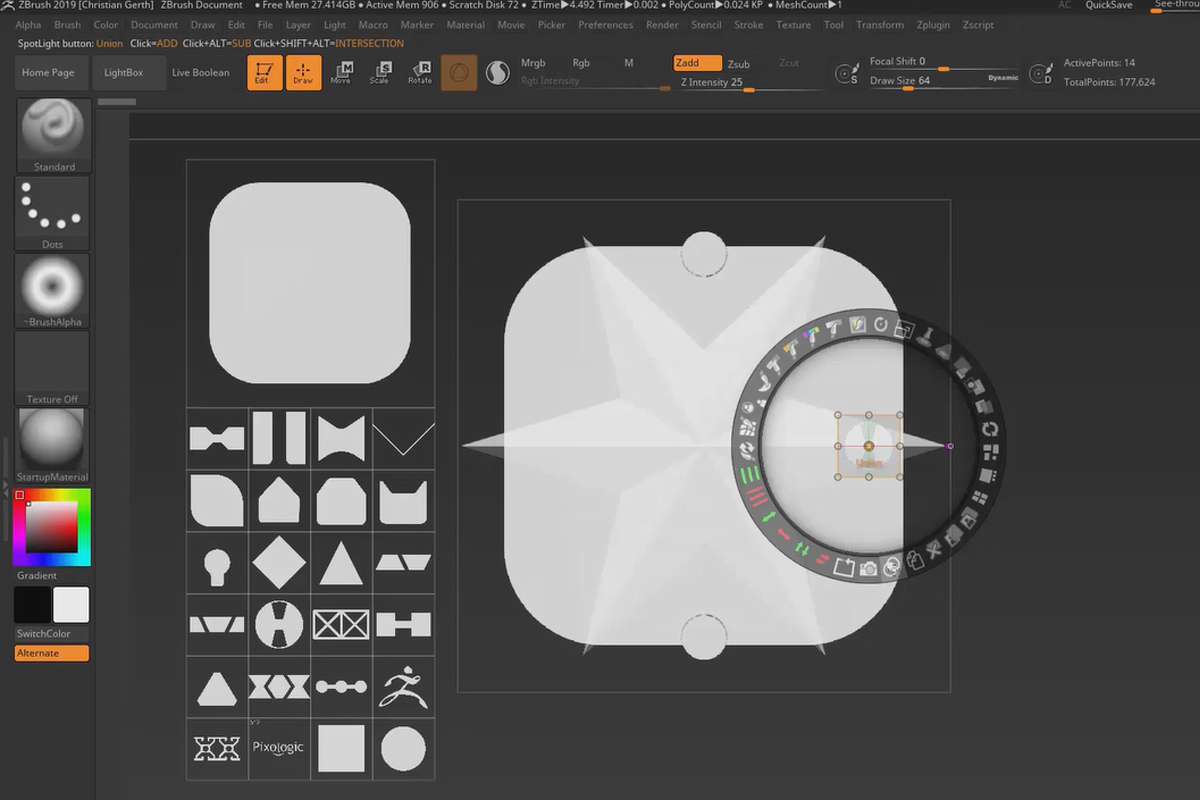 ZBrush 2019 - Güncelleme için Video Eğitimi: 3.2 | Snapshot 3D: Kullanım