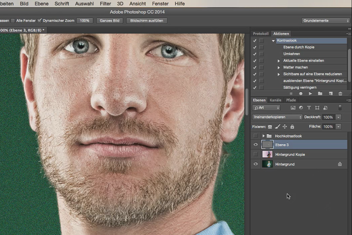 Utseende og stiler med Photoshop - Høykontrast-look