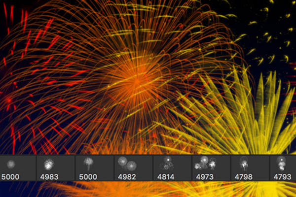 Pinceles "Fuegos artificiales" - Versión 3