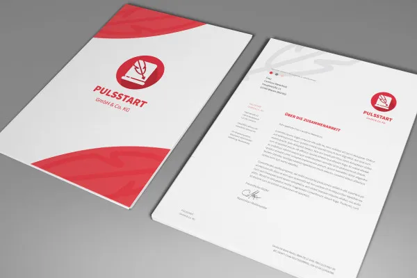 Letterhead, business stationery & letterhead template to print out: 3 start-ups, start-up version 2